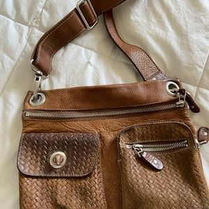 Roots leather purse